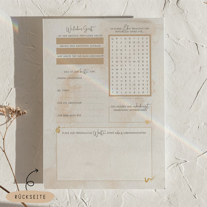Gästebuchkarten „Beige aesthetic“ – Hochzeit | DIN A5