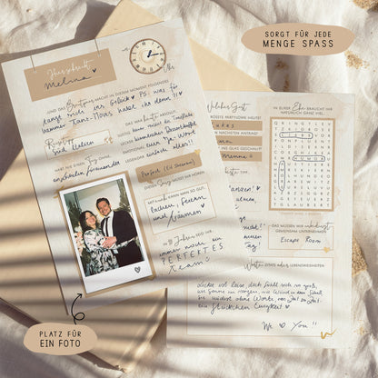 Gästebuchkarten „Beige aesthetic“ – Hochzeit | DIN A5