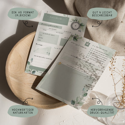 Gästebuchkarten „Eukalyptus & Salbei“ – Hochzeit | DIN A5