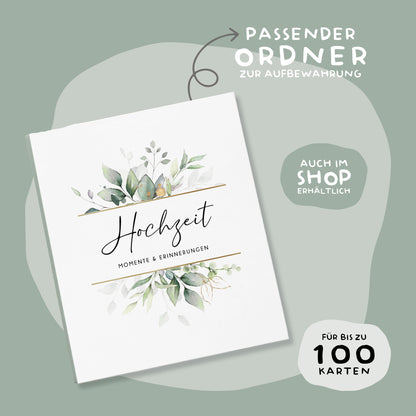 Gästebuchkarten „Eukalyptus & Salbei“ – Hochzeit | DIN A5