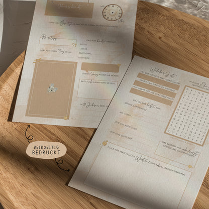 Gästebuchkarten „Beige aesthetic“ – Hochzeit | DIN A5