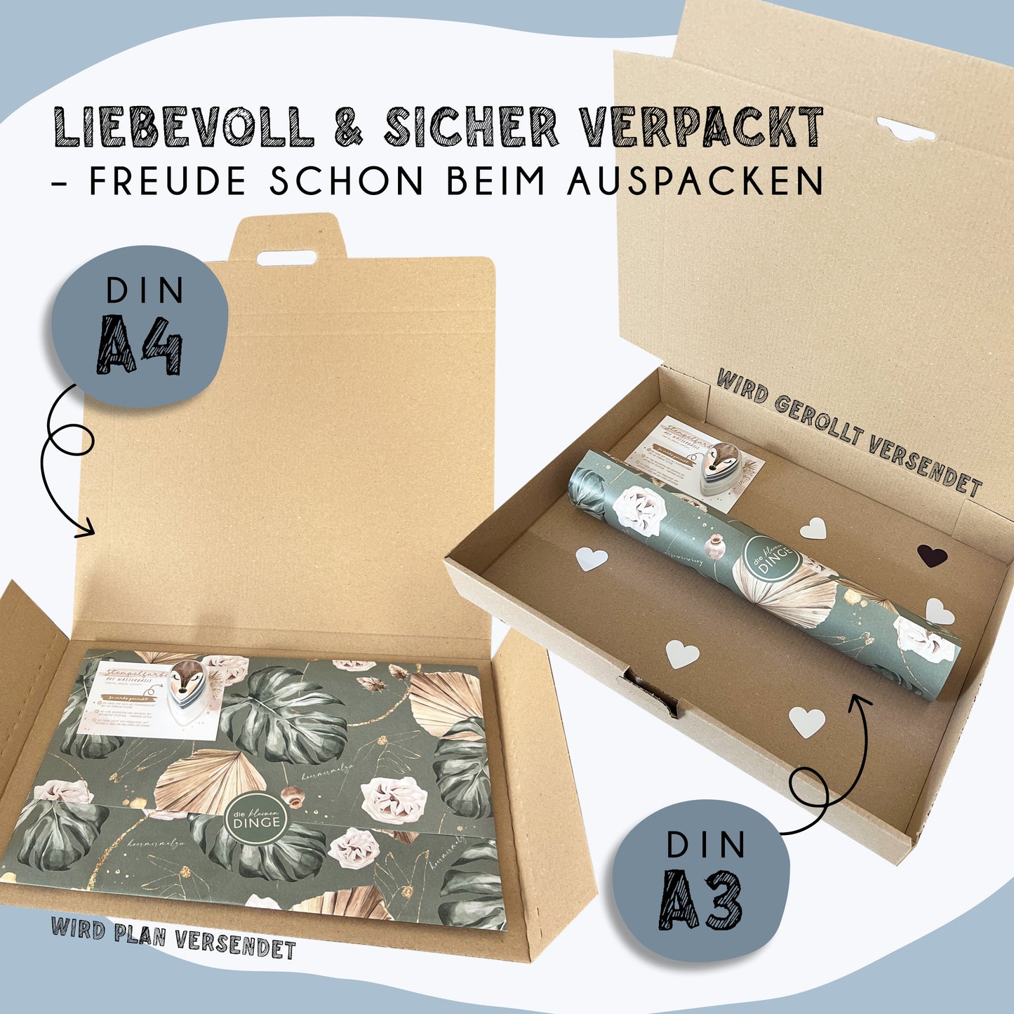 Fußabdruck Poster „Pinguin“ – personalisierbar