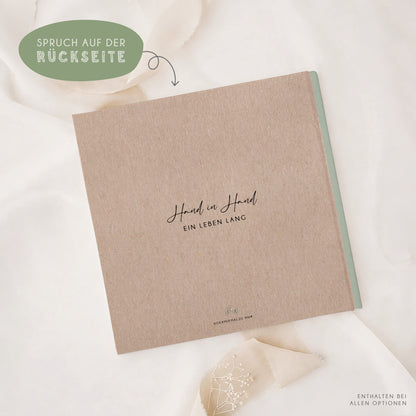 Personalisiertes Gästebuch Hochzeit – Kraftpapier Eukalyptus
