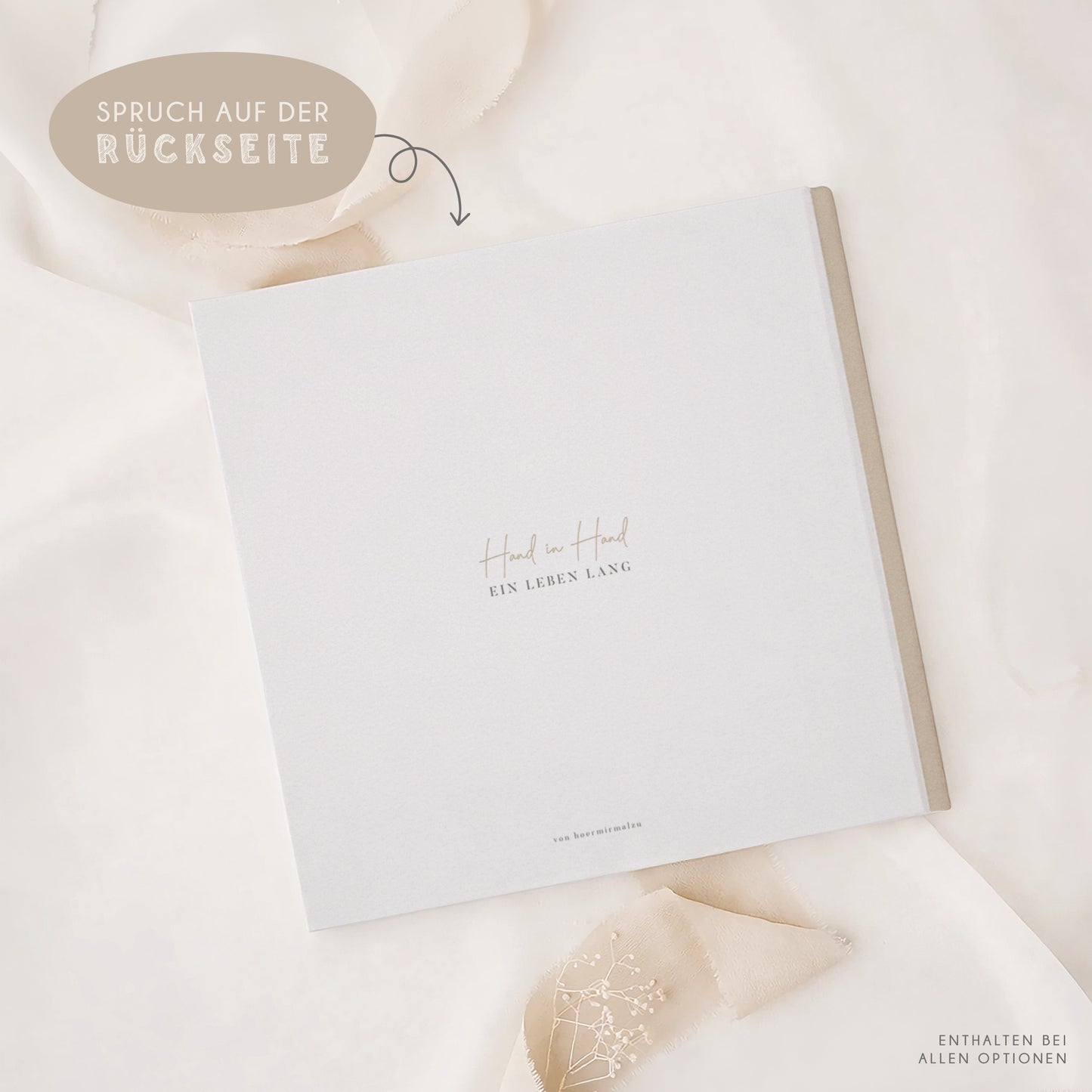 Personalisiertes Gästebuch Hochzeit – Hand in Hand