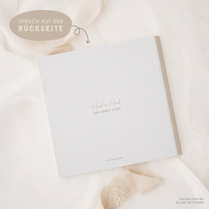 Personalisiertes Gästebuch Hochzeit – Hand in Hand